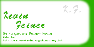 kevin feiner business card